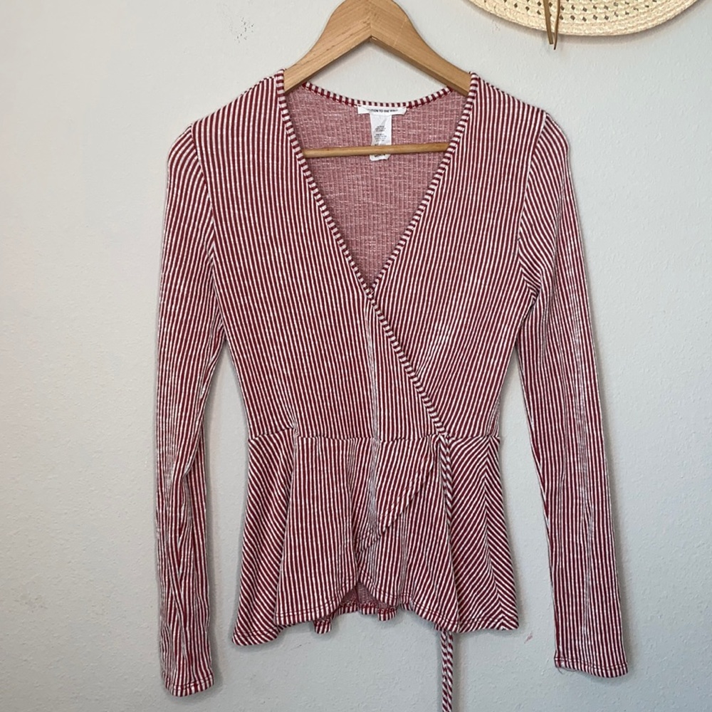 Caution to the wind Wrap Top